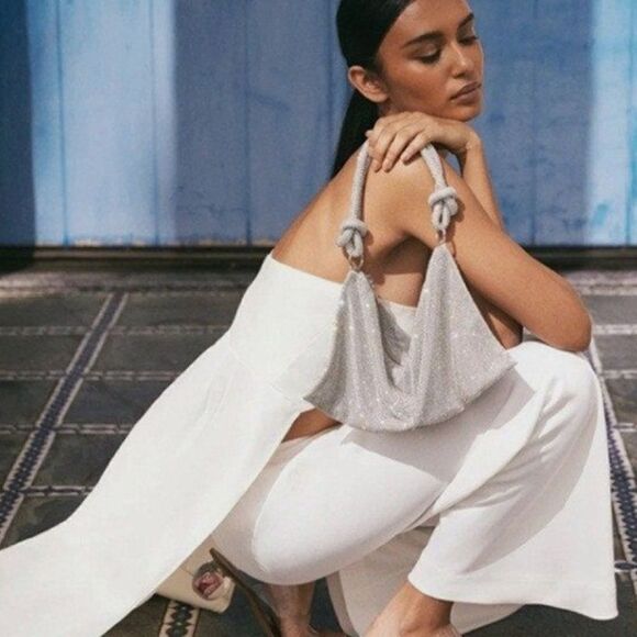 Handbags - Silver rhinestone bag